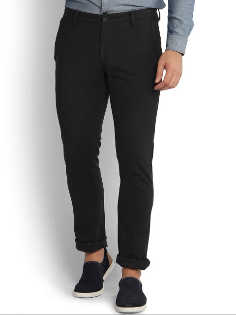 

Blackberrys Men Black Skinny Fit Solid Regular Trousers