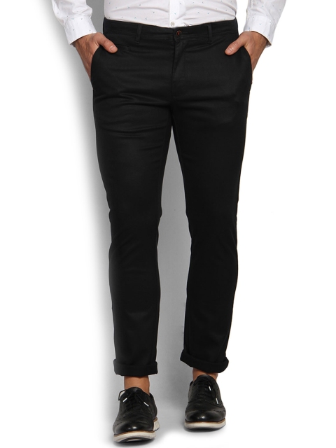 

Blackberrys Men Black Regular Fit Solid Chinos