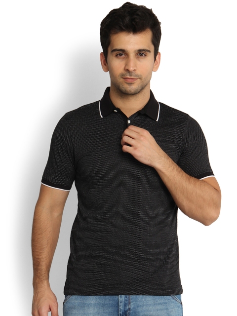 

Blackberrys Men Black Solid Slim Fit Polo T-shirt
