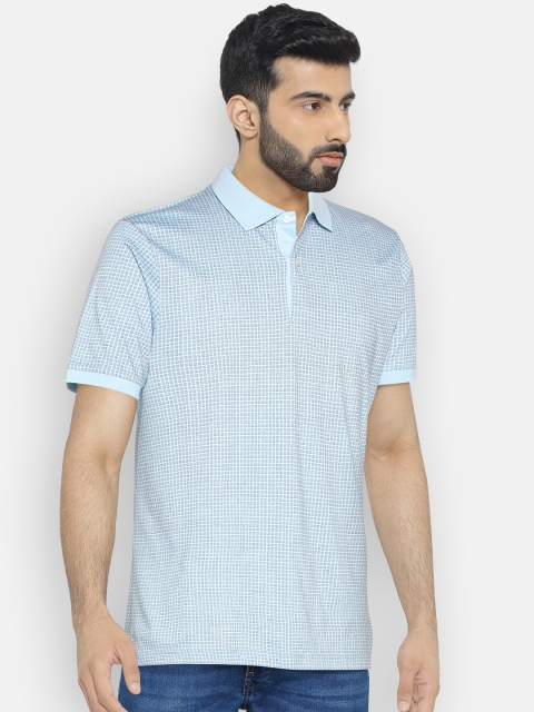 

Blackberrys Men Blue Printed Polo Collar T-shirt