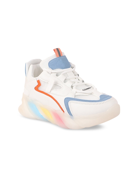 

THE WHITE POLE Women White Colourblocked Sneakers