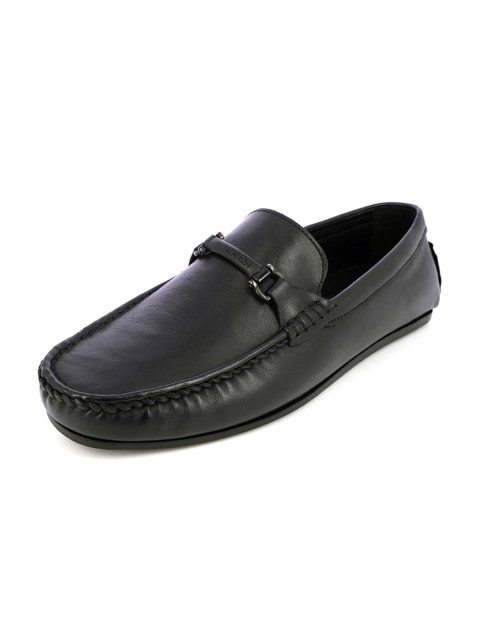 

Alberto Torresi Men Black Textured Lightweight Loafers