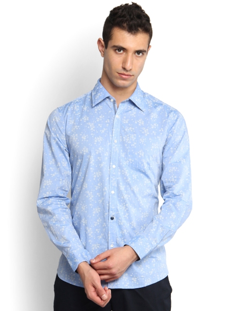 

Blackberrys Men Blue Slim Fit Printed Casual Shirt