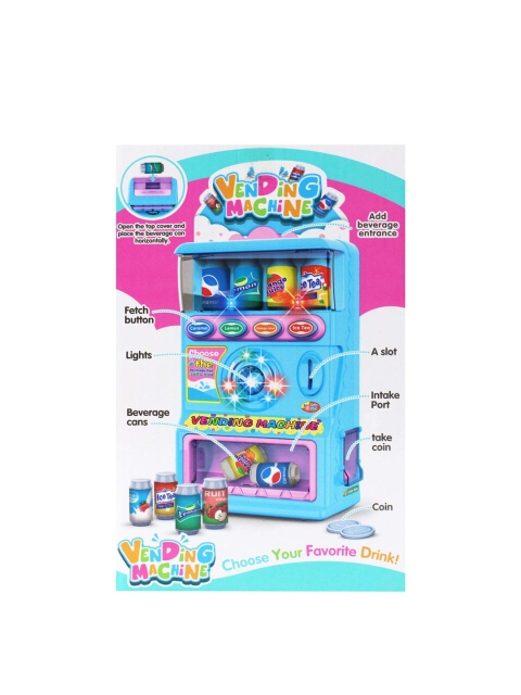 

Sasimo Unisex Kids Blue & Pink Mini Vending Machine Toy, Multi