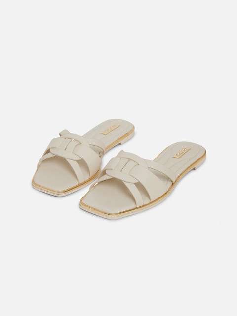 

ALDO Women White Open Toe Flats