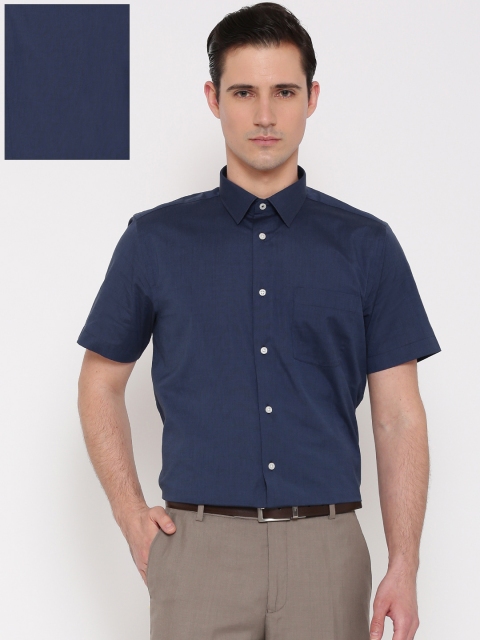 

Blackberrys Men Navy Slim Fit Solid Formal Shirt, Navy blue