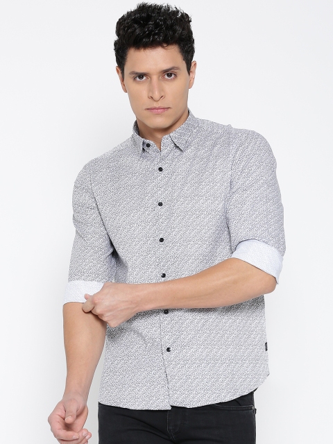 

Blackberrys Men Black Slim Fit Printed Casual Shirt