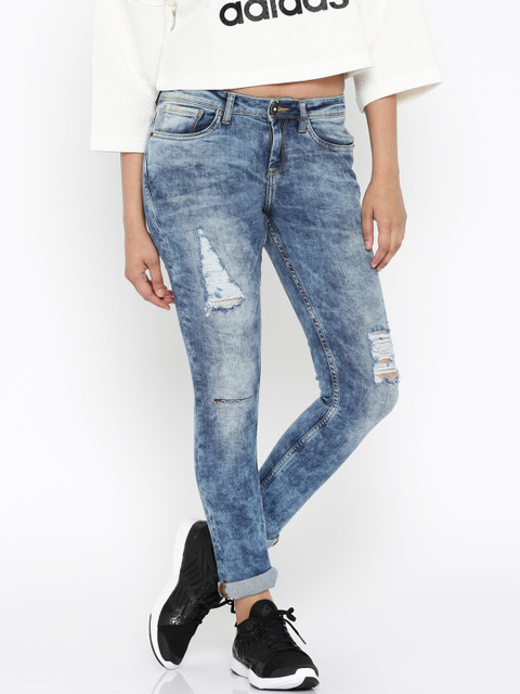 

ELLE Women Blue Skinny Fit Stretchable Jeans