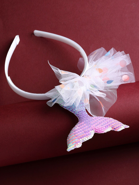 

Stoln Girls White & Blue Embellished Hairband