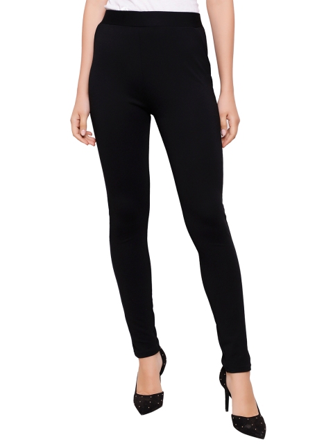 

DECHEN Women Black Solid Slim-Fit Jeggings
