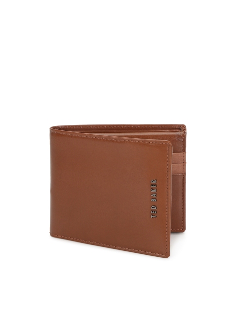

Ted Baker Men Rust Orange Leather Two Fold Wallet