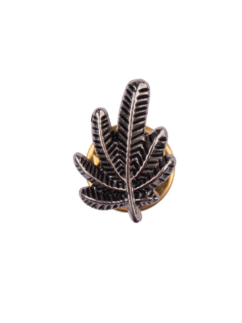 

The Tie Hub Men Brown Mini Plam Leaf Lapel Pin