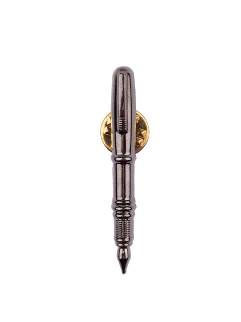 

The Tie Hub Men Rust & Brown Gunmetal Slider Fountain Pen Lapel Pin
