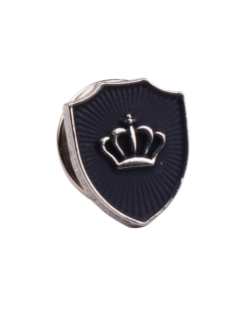 

The Tie Hub Men Blue & Silver-Toned King Crown Lapel Pin