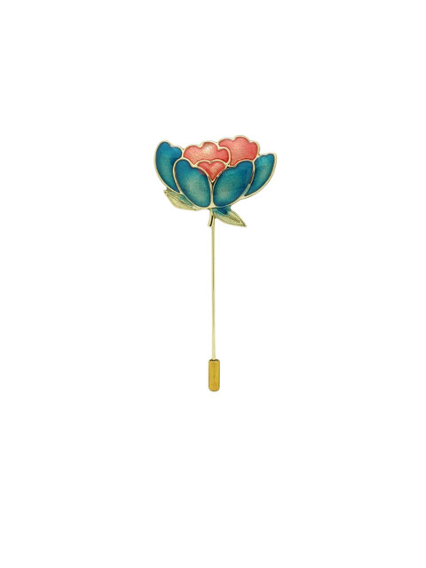 

The Tie Hub Men Gold-Toned & Blue Metal Lapel Pin
