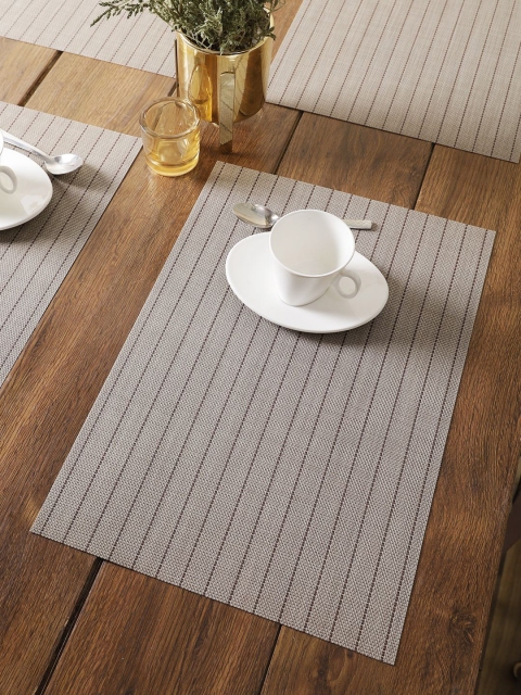 

BIANCA Set Of 6 Khaki Solid Table Placemats