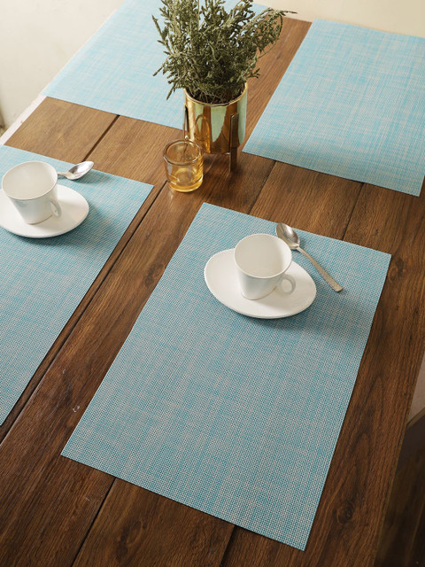 

BIANCA Set Of 6 Blue Woven Table Placemats