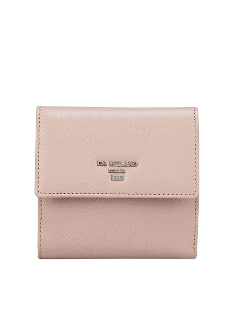 

Da Milano Women Beige Textured Leather Three Fold Wallet