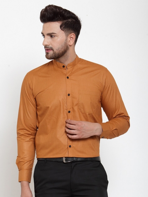 

JAINISH Men Rust Classic Cotton Formal Shirt