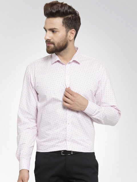 

JAINISH Men Pink Classic Printed Formal Shirt