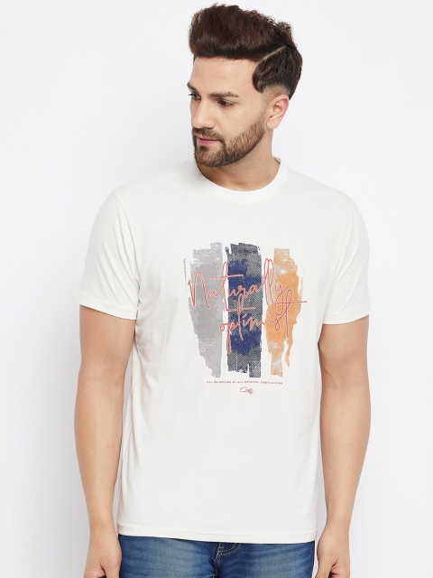 

98 Degree North Men Off White Printed T-shirt