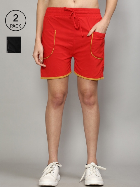 

GRACIT Women Black Running Sports Shorts