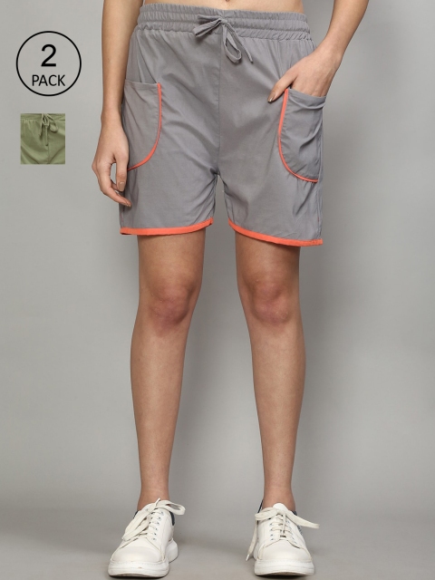 

GRACIT Women Grey Running Sports Shorts