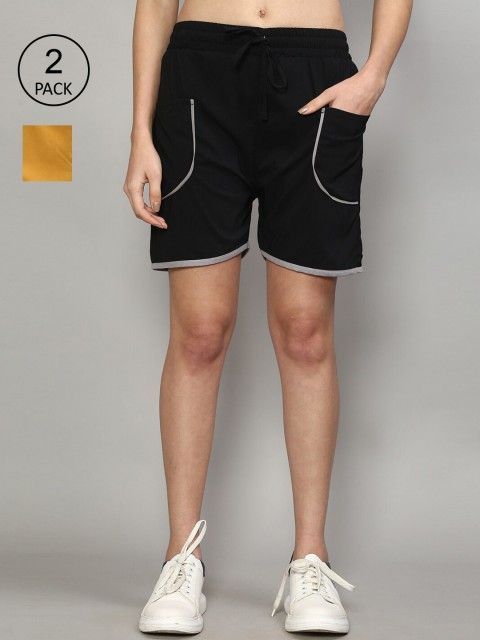 

GRACIT Women Black Running Shorts