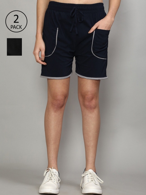 

GRACIT Women Black Running Sports Shorts