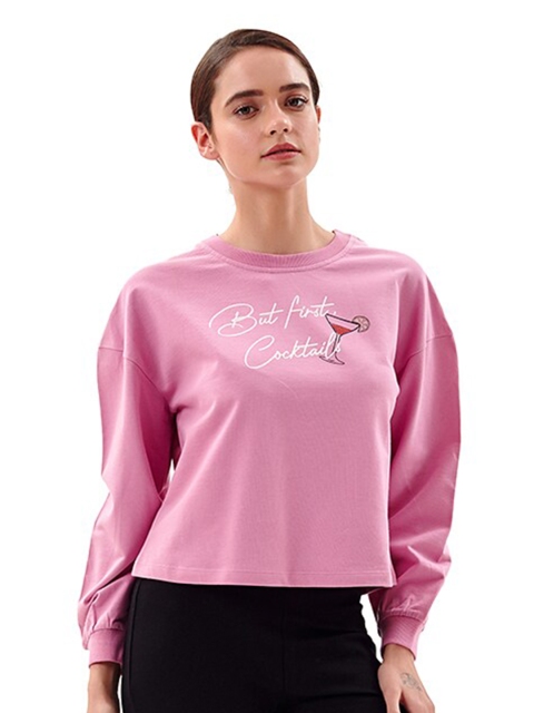 

COVER STORY Women Pink Sweatshirt