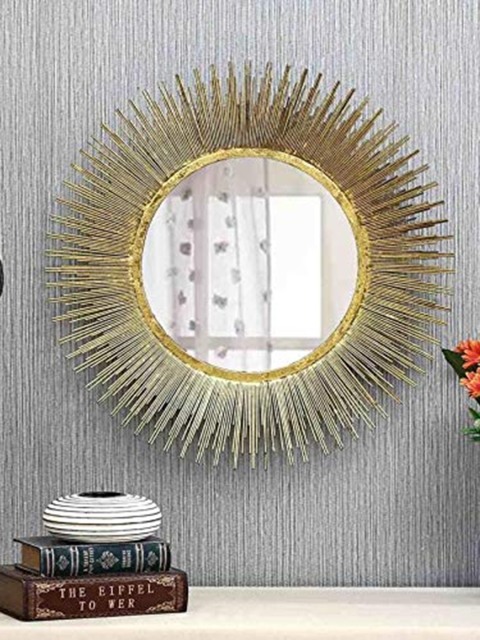 

vedas Metallic-Toned Textured Metal Gabe Wall Mirror