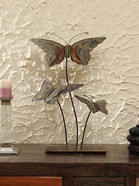 

vedas Metallic-Toned Butterflies Showpiece