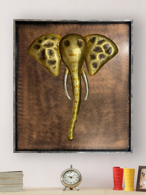 

vedas Metallic-Toned W-Modern Ganesha Wall Decor