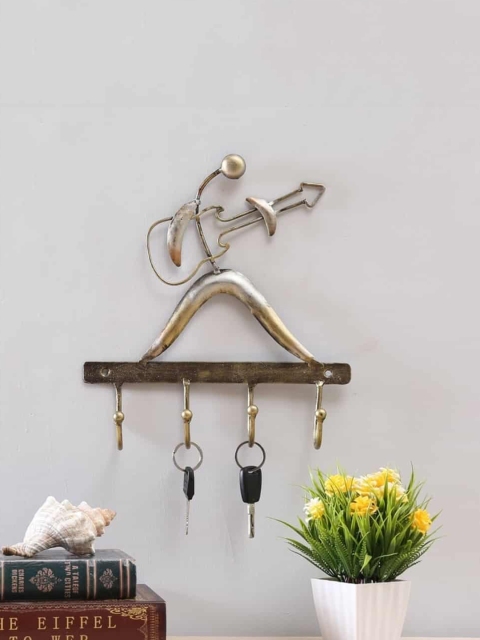 

vedas Metallic-Toned U-Guitar Key Holders with 4 Hooks