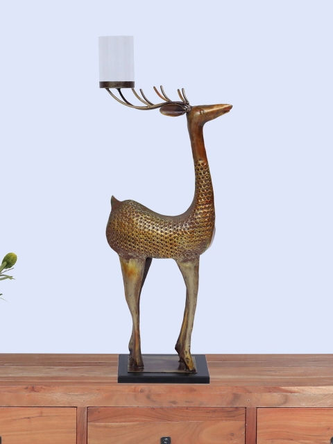 

vedas Metallic-Toned & Copper-Toned Textured Candle Holder