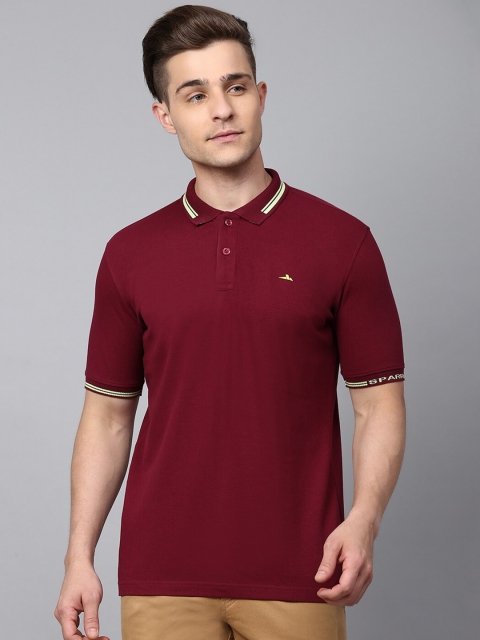 

SPARROWHAWK Men Maroon Polo Collar T-shirt