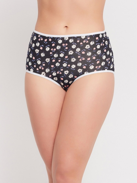 

Clovia Women Black & White Printed Mid Rise Hipster
