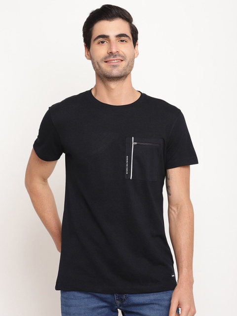 

Octave Men Black Regular Fit Cotton T-shirt