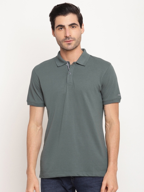 

Octave Men Olive Green Polo Collar T-shirt