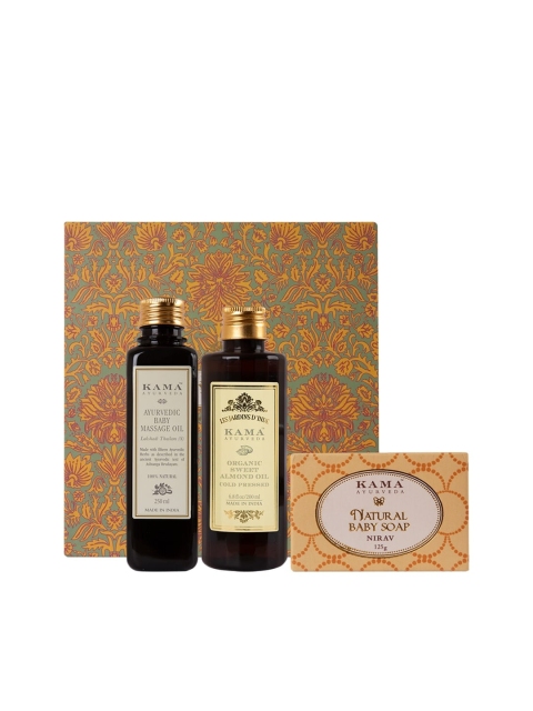 

KAMA AYURVEDA Sustainable Baby Care Regime Gift Set, Beige