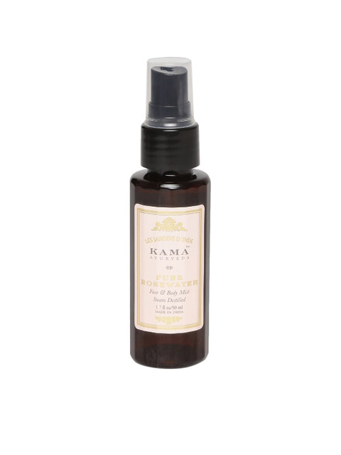 

KAMA AYURVEDA Sustainable Unisex Pure Rose Water Face Body Mist, Black