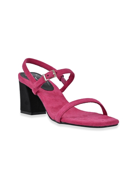 

Jove Fuchsia Suede Block Heels