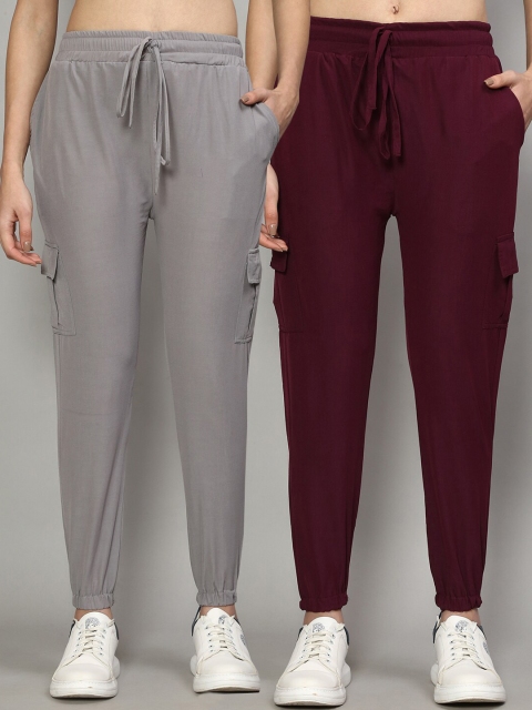 

GRACIT Women Grey Slim Fit Joggers Trousers