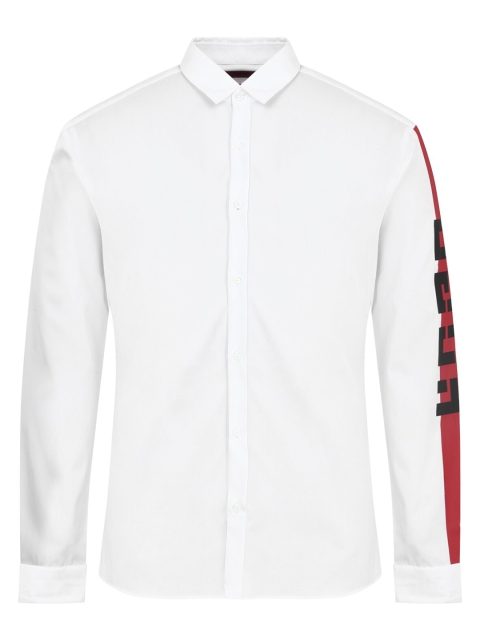 

HUGO Men White Classic Printed Formal Shirt