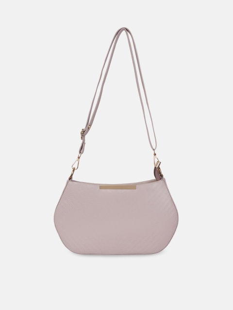 

Bagsy Malone Lavender Textured PU Structured Handheld Bag with Cut Work