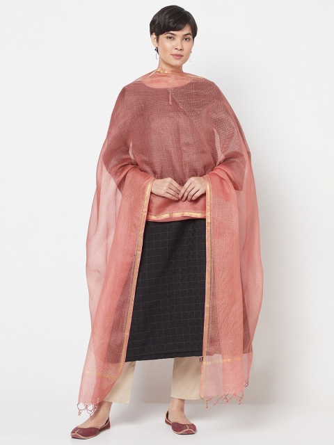 

Fabindia Women Pink Dupatta