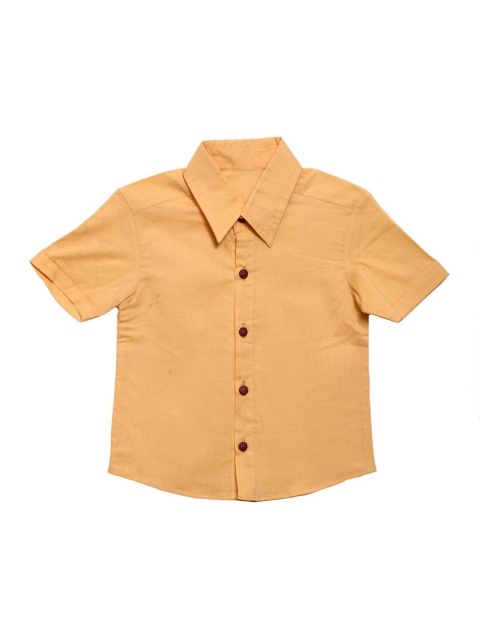

Mish Organic Girls Mustard Yellow Solid Organic Cotton Shirt Style Top