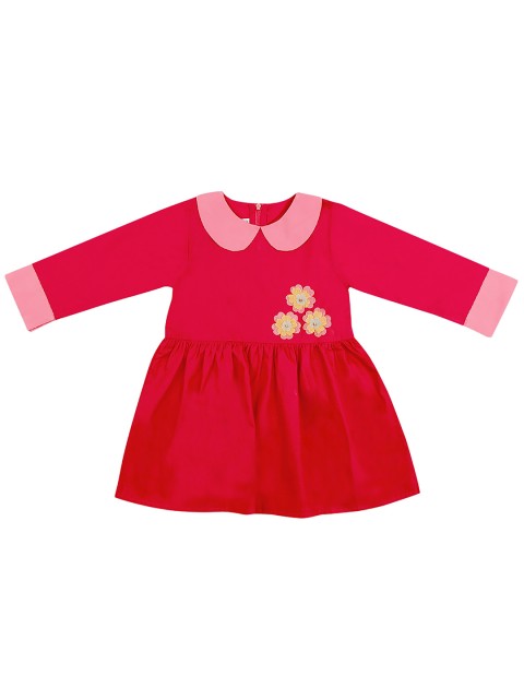 

Mish Organic Girls Pink & Red Organic Cotton Fit and Flare Dress