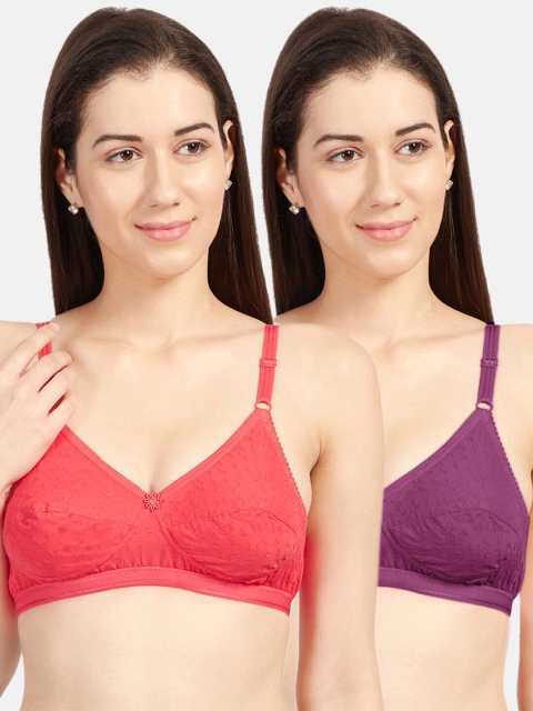 

Sonari Assorted Set Of 2 Non Wired Non Padded Medium Coverage Bra