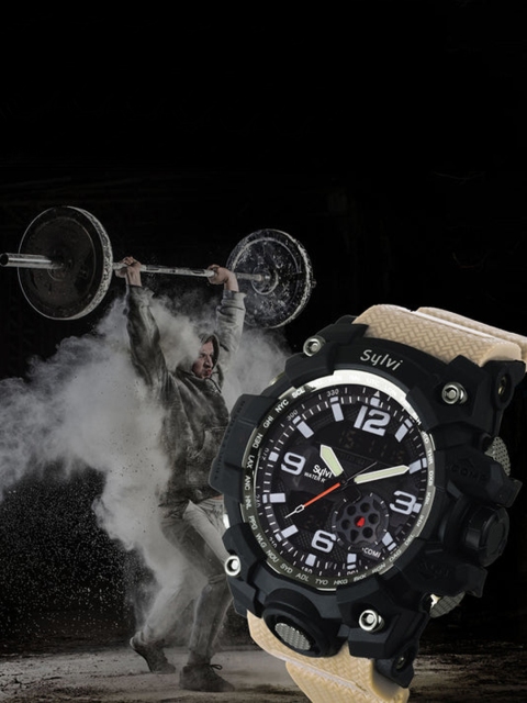 

Sylvi Men Black Patterned Dial & Beige Straps Digital Sports Watch - YD-Creama